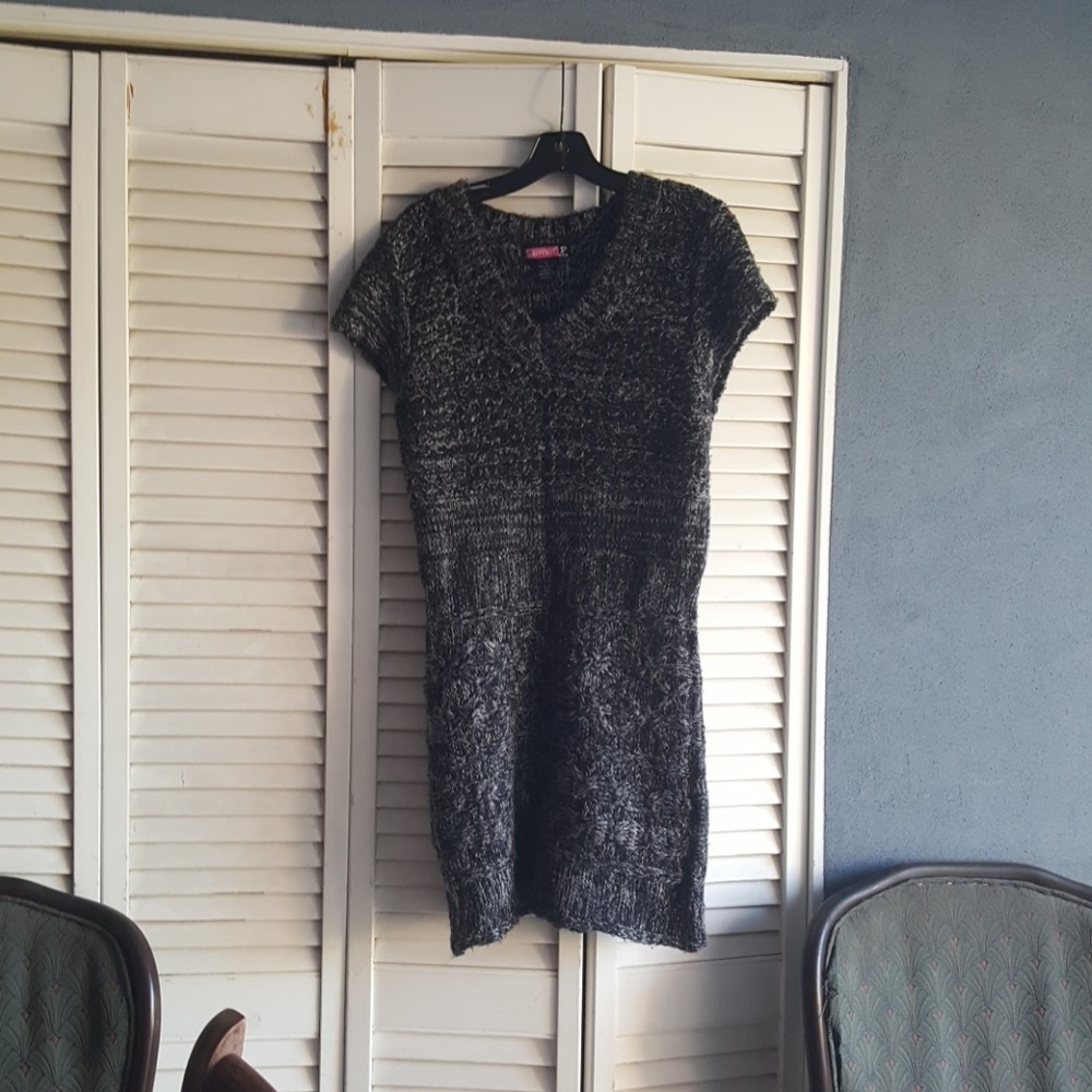 Gray Knit sweater dress